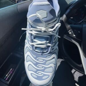 Nike Light Blue and White Wave Sneakers